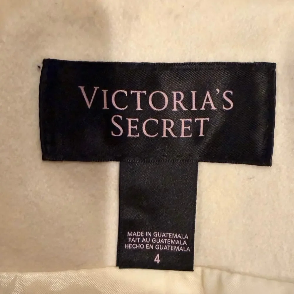 Victoria's Secret Winter White Double-Breasted Wool Peacoat